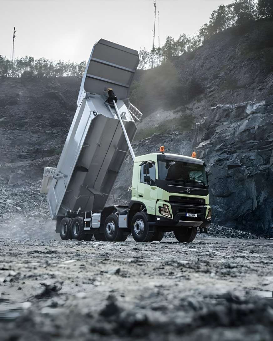 Mercedes flatbed trailer truck
